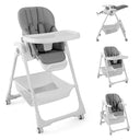 BABY JOY Baby High Chair, Foldable Highchair w/ 7 Heights, 5 Recline Positions
