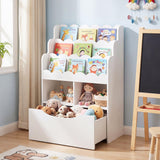 HONEY JOY Kids Bookshelf, 5-Tier Wooden Children Bookcase & Toy Storage Organizer