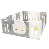 BABY JOY Foldable Baby Playpen 16 Panels, Kids Safety Yard Activity Center