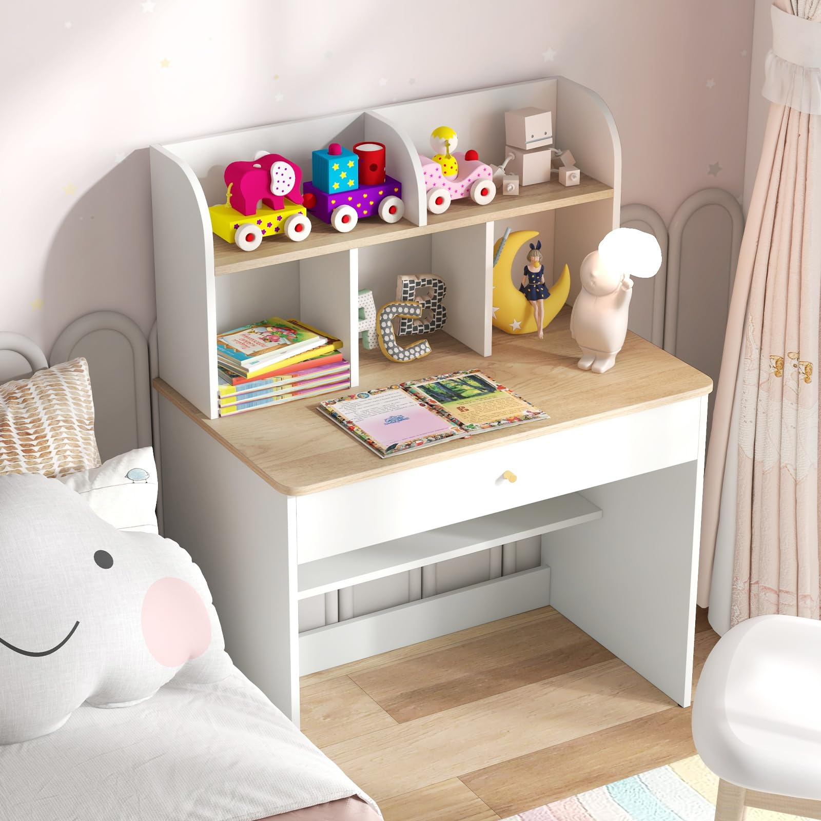 HONEY JOY Kids Wooden Study Desk – Babyjoy