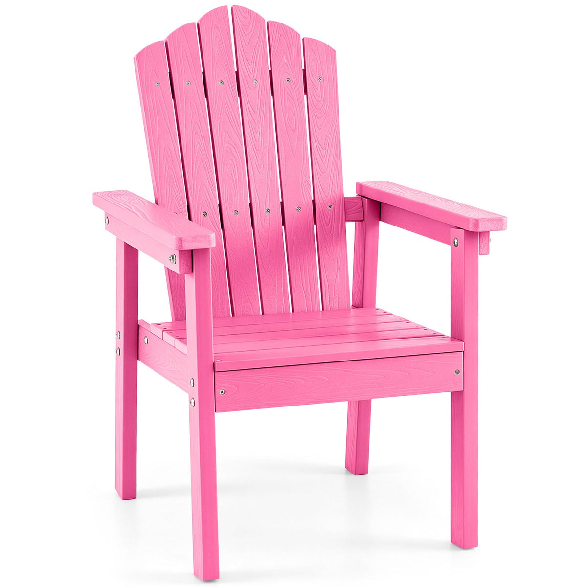 HONEY JOY Outdoor Adirondack Chair, Patio HIPS Chairs w/Wood Grain
