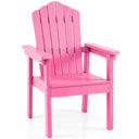 HONEY JOY Outdoor Adirondack Chair, Patio HIPS Chairs w/Wood Grain