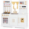 HONEY JOY Kids Pretend Play Kitchen, Kitchen Playset w/Coffee Maker, Sink, Faucet, Stove, Water Dispenser