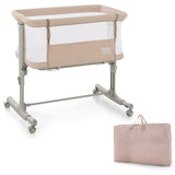 BABY JOY 3 in 1 Baby Bedside Bassinet Baby Cot with Mattress & 5 Adjustable Height