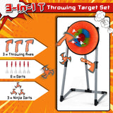 3 in 1 Throwing Target Set, Kids Throwing Game w/3 Throwing Axes