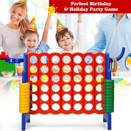 Jumbo 4-to-Score Giant Game Set for Kids with Basketball Hoop