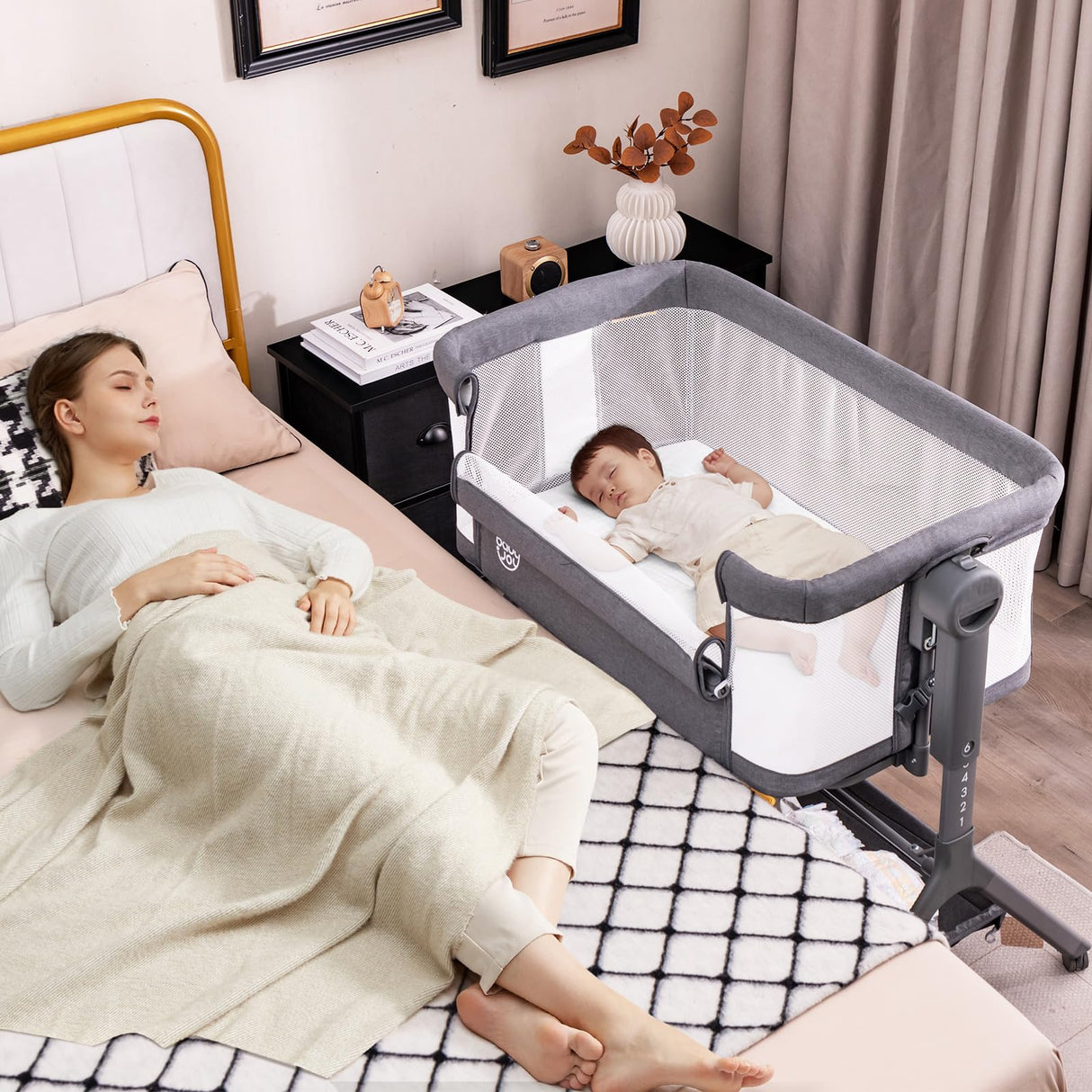BABY JOY 4 in 1 Baby Bassinet with Mattress