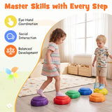 HONEY JOY 6-Piece Stepping Stones for Boys and Girls Aged 3+ Years Old