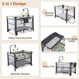 BABY JOY 5-in-1 Baby Bassinet