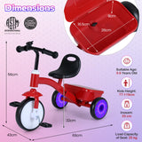Toddler Bike with Glowing Rear Wheels and Adjustable Seat