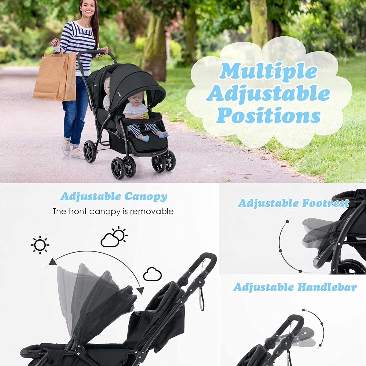 baby joy stroller website BABY JOY Foldable Tandem Stroller, Twin Pram – Babyjoy