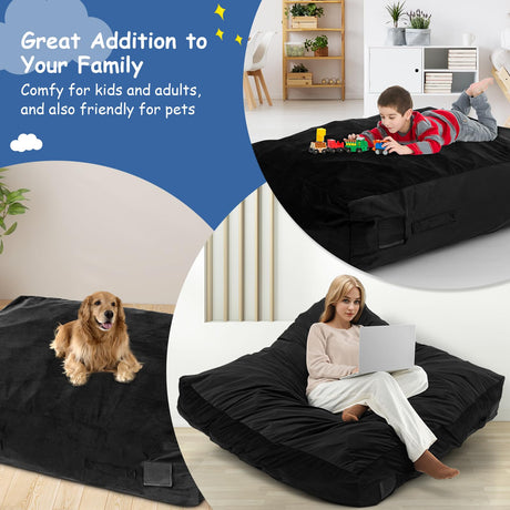Sensory Mat with Foam Blocks and Washable Velvet Cover