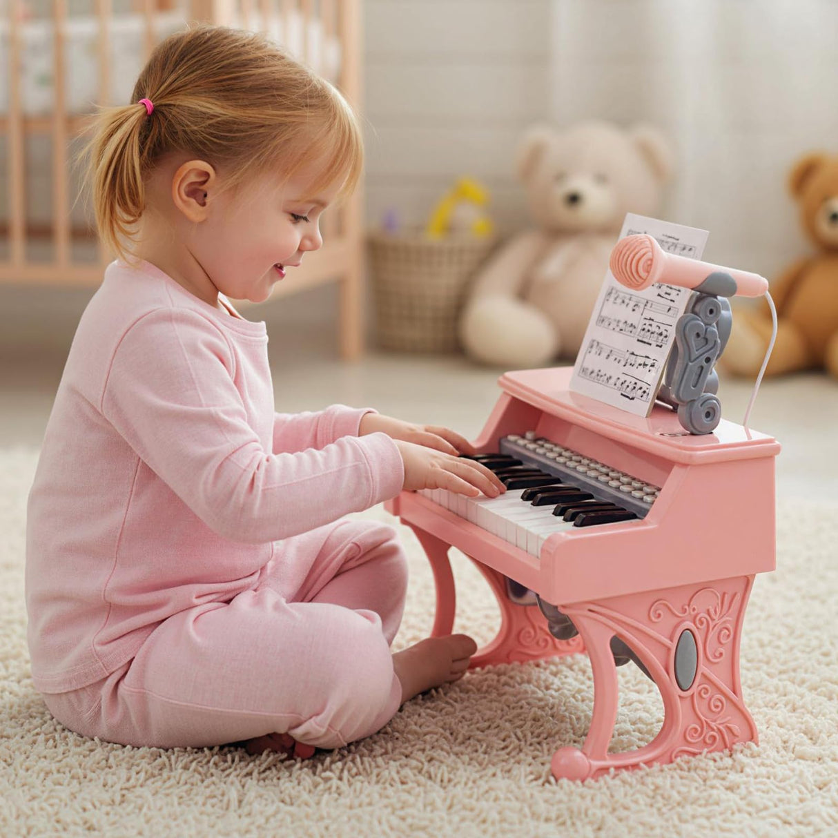 HONEY JOY Mini Keyboard Piano for Kids, 25 Keys Electric Piano