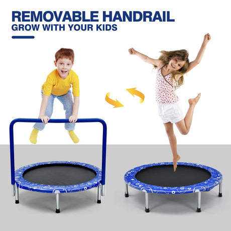 HONEY JOY 36” Kids Trampoline, Foldable Toddler Trampoline for Indoor and Outdoor