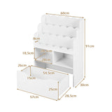 HONEY JOY Kids Bookshelf, 5-Tier Wooden Children Bookcase & Toy Storage Organizer