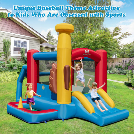 HONEY JOY Inflatable Bounce House, Kids Bouncy House Indoor Outdoor Party w/Jumping Area