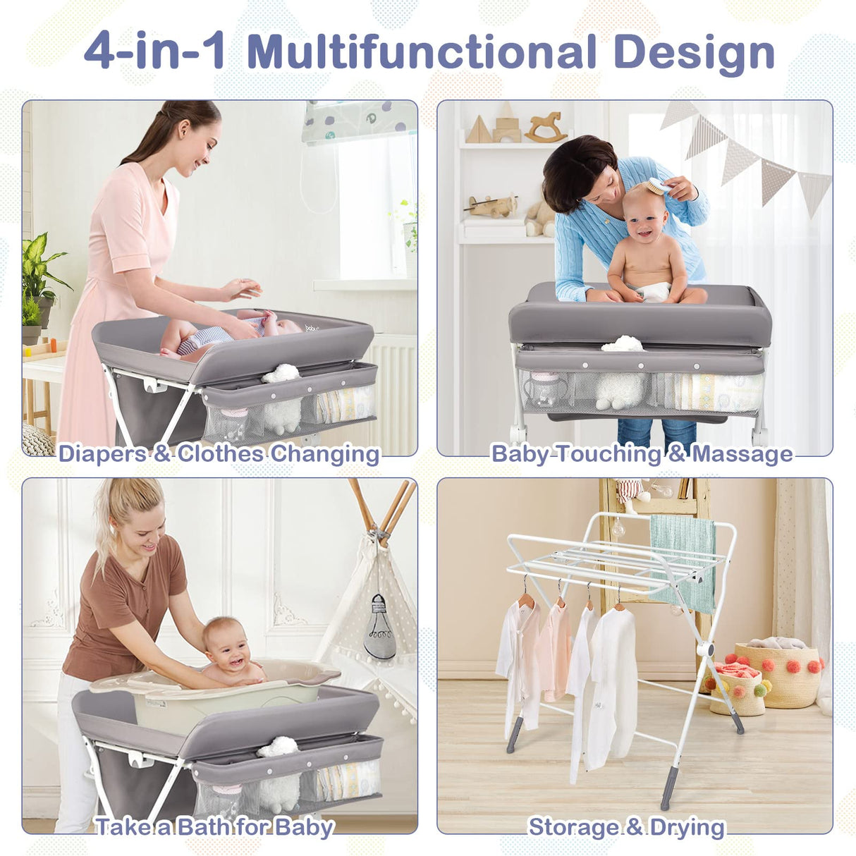 BABY JOY Foldable Baby Changing Table
