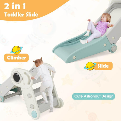 Kids Slide, Indoor Kids Folding Freestanding Slides w/Climber