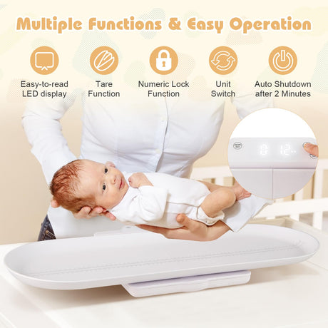 Infant Scale w/Detachable Tray for Body Weight & Height Measurement