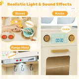 Corner Play Kitchen with Lights and Sounds Large Pretend Kitchen Playset