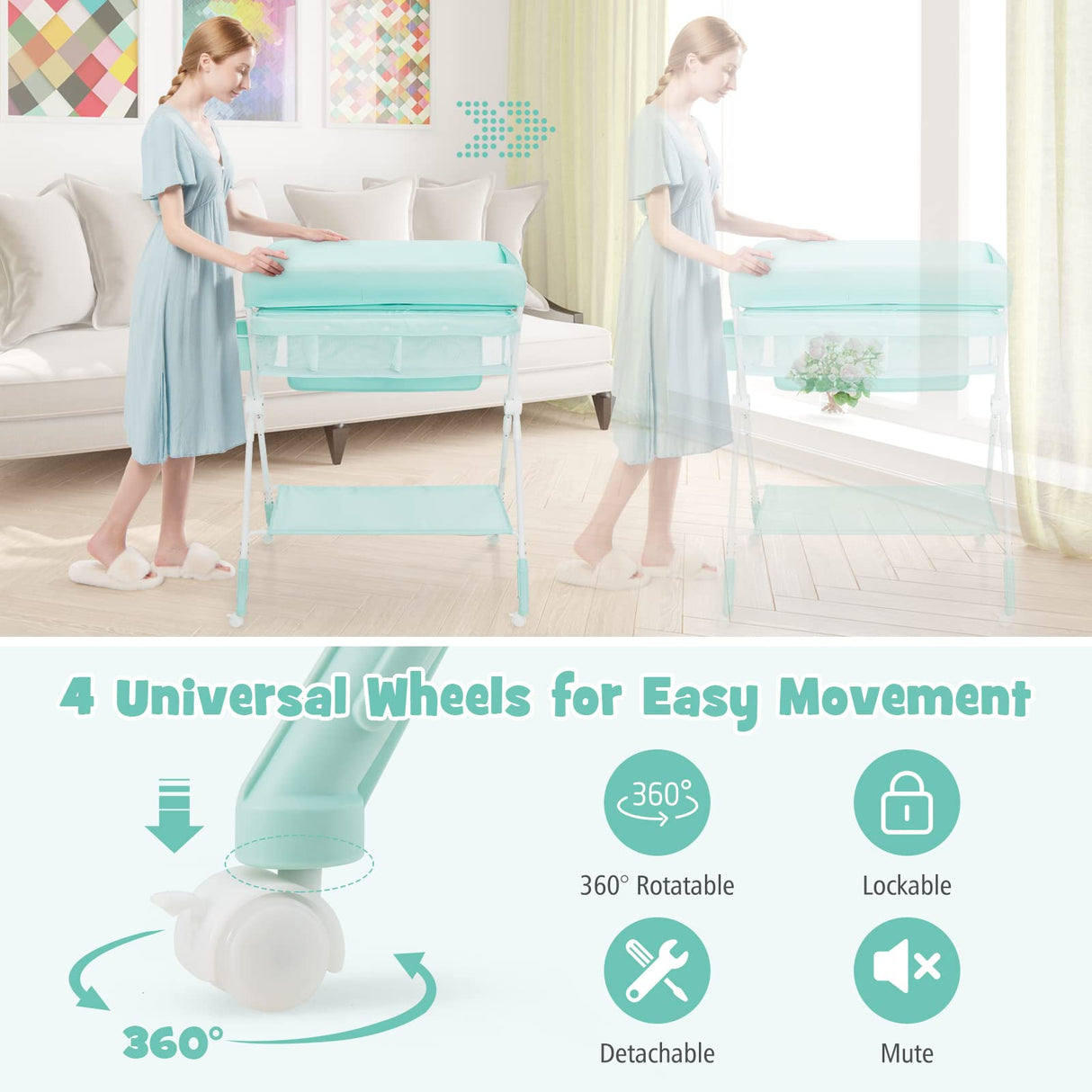 BABY JOY Foldable Baby Changing Table