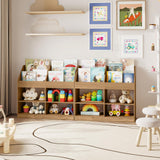 HONEY JOY 3-Tier Kids Bookshelf, Montessori Cube Bookcase for Nursery, Classroom