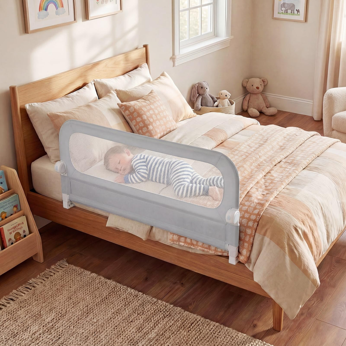 BABY JOY 120 cm Foldable Bed Rail for Toddlers