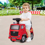 HONEY JOY Mercedes-Benz Licensed Kids' Ride On Truck, Push Fire Engine