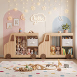HONEY JOY Toy Storage Organizer with Stuffed Animal Storage