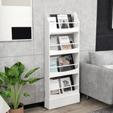 4-Tier Kids Bookcase with 2 Anti-Tipping Kits & Guardrails