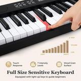 61-Key Foldable Piano Keyboard, Full-size Electronic Keyboard w/MIDI & Split Function