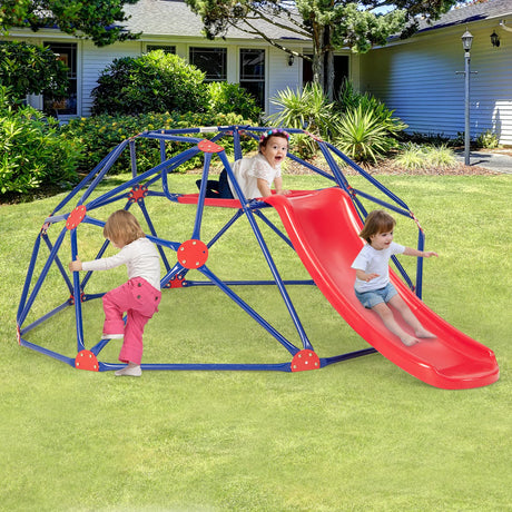 HONEY JOY Climbing Dome & Play Set, 8FT Geometric Dome Climber