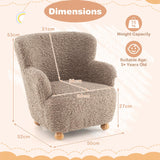 Kids Sofa, Comfy Toddler Armchair with Solid Rubber Wood Legs