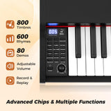 HONEY JOY 88-Key Portable Digital Piano Keyboard with Stand Electric Piano