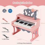 HONEY JOY Mini Keyboard Piano for Kids, 25 Keys Electric Piano