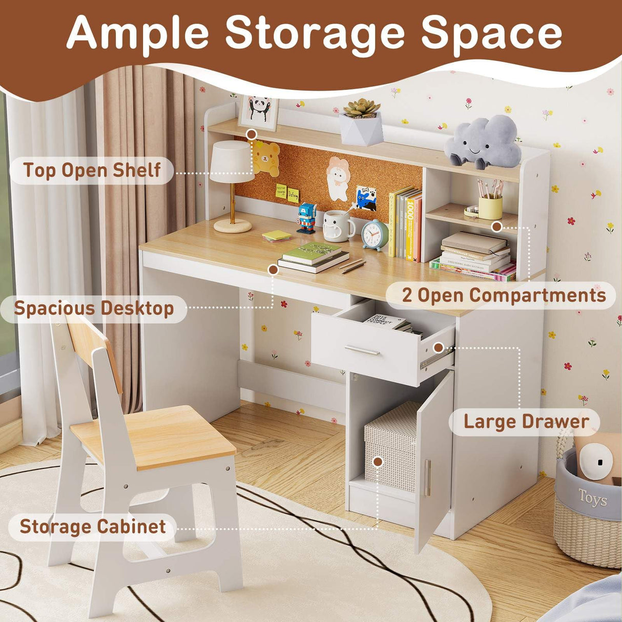Kids Study Desk and Chair Set