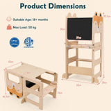 BABY JOY 3-in-1 Toddler Kitchen Step Stool