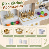 HONEY JOY Wooden Play Kitchen for Kids