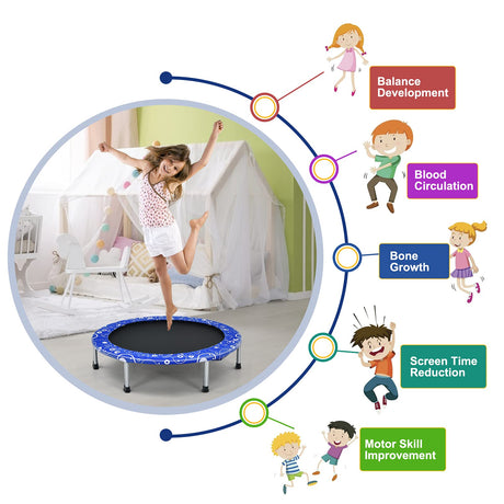 HONEY JOY 36” Kids Trampoline, Foldable Toddler Trampoline for Indoor and Outdoor