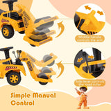Honey Joy Ride On Road Roller, Toddler Ride On Car with Adjustable Roller