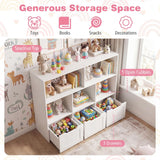 HONEY JOY Kids Toy Storage Organizer, Children Bookshelf Toy Chest Box