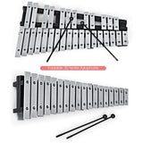 HONEY JOY Kids 30-Note Glockenspiel Xylophone, Foldable Xylophone w/2 Mallets, Shoulder Strap