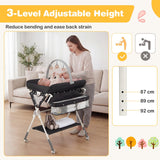 BABY JOY Baby Changing Table, Portable Nursery Organizer for Newborns