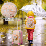 BABY JOY 2 Pieces Kids Luggage Set, Children Hard Shell Travelling Case