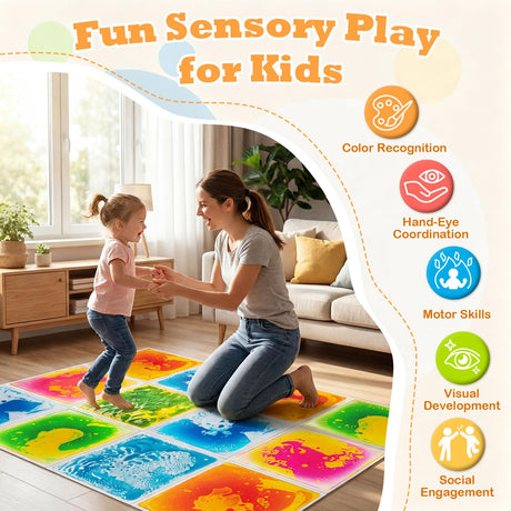 HONEY JOY 4/9 Piece Toddler Sensory Floor Titles
