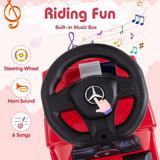 HONEY JOY Mercedes-Benz Licensed Kids' Ride On Truck, Push Fire Engine