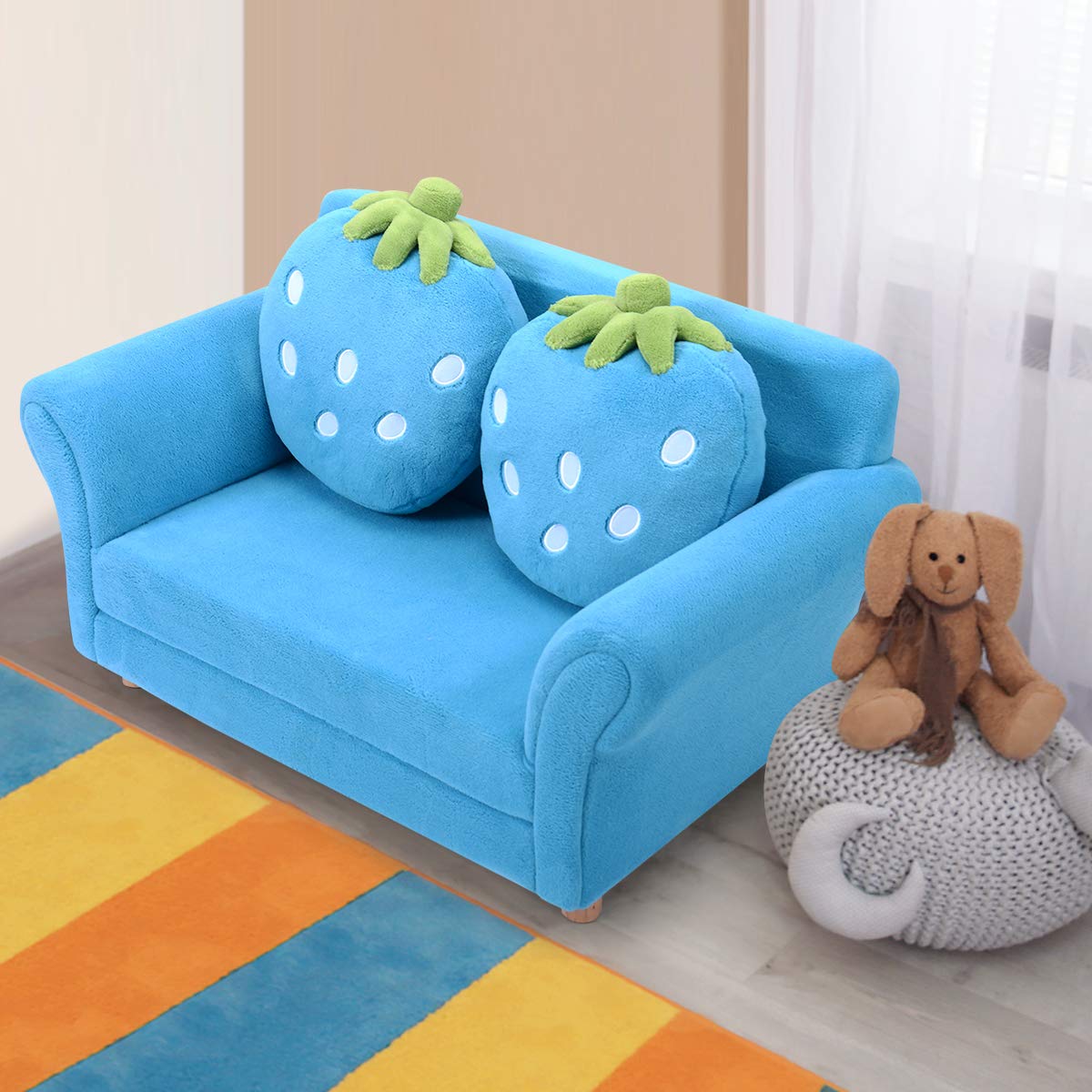 Blue strawberry couch sales