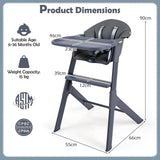 BABY JOY 3-in-1 Washable Baby High Chair