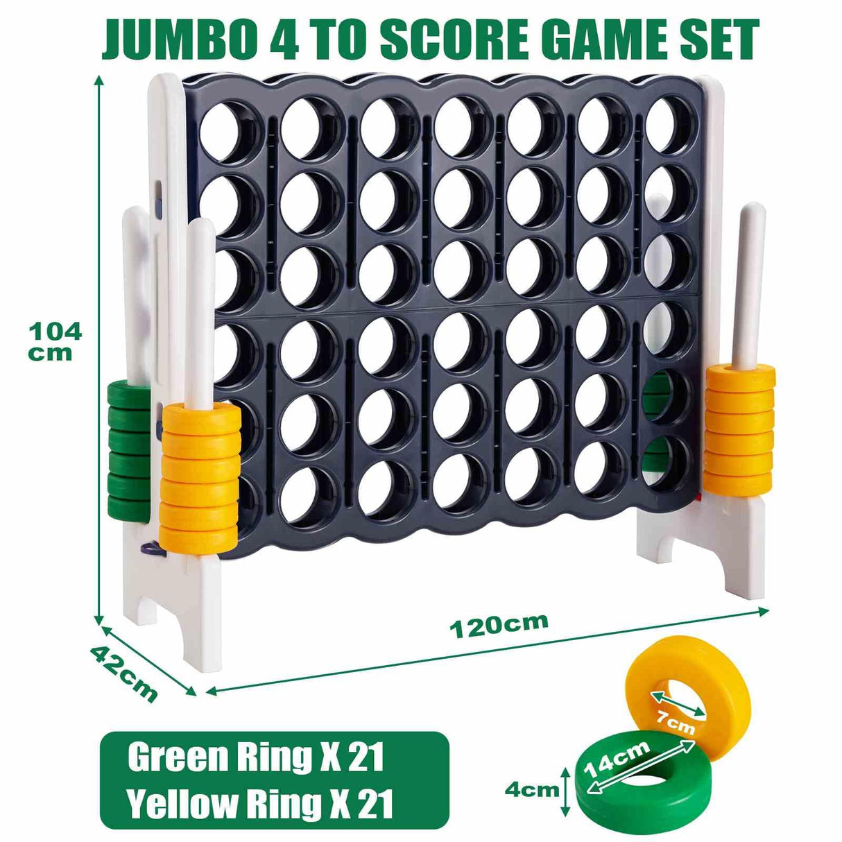 Connect 4 in A Row Jumbo Family Garden yard Game