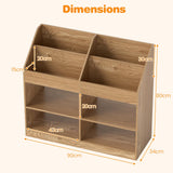 HONEY JOY 3-Tier Kids Bookshelf, Montessori Cube Bookcase for Nursery, Classroom